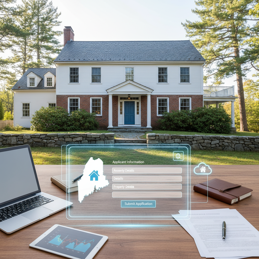 Online mortgage application for Maine home purchases