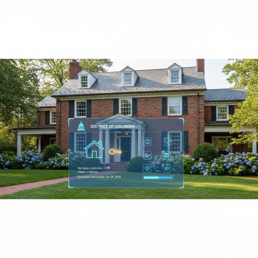 Electronic mortgage application for District of Columbia home buying