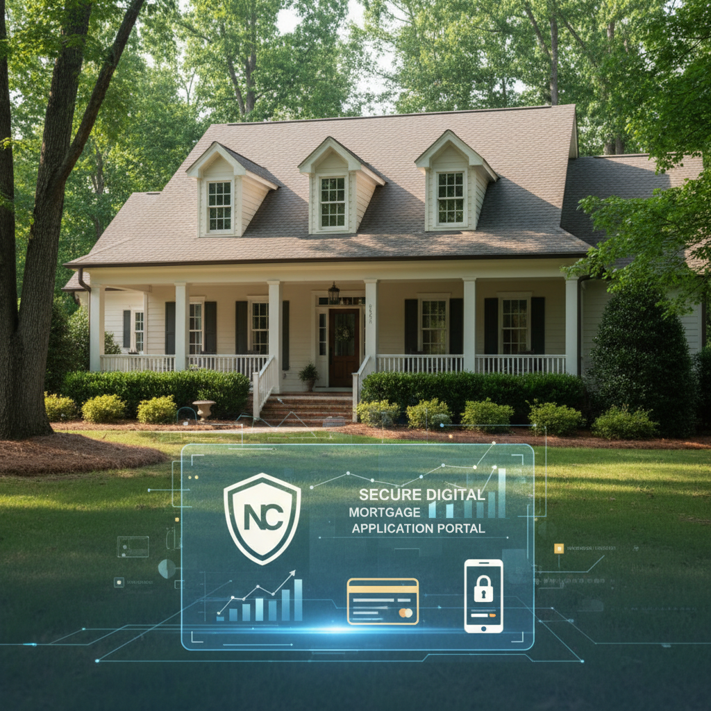 Secure digital mortgage application portal for North Carolina residents