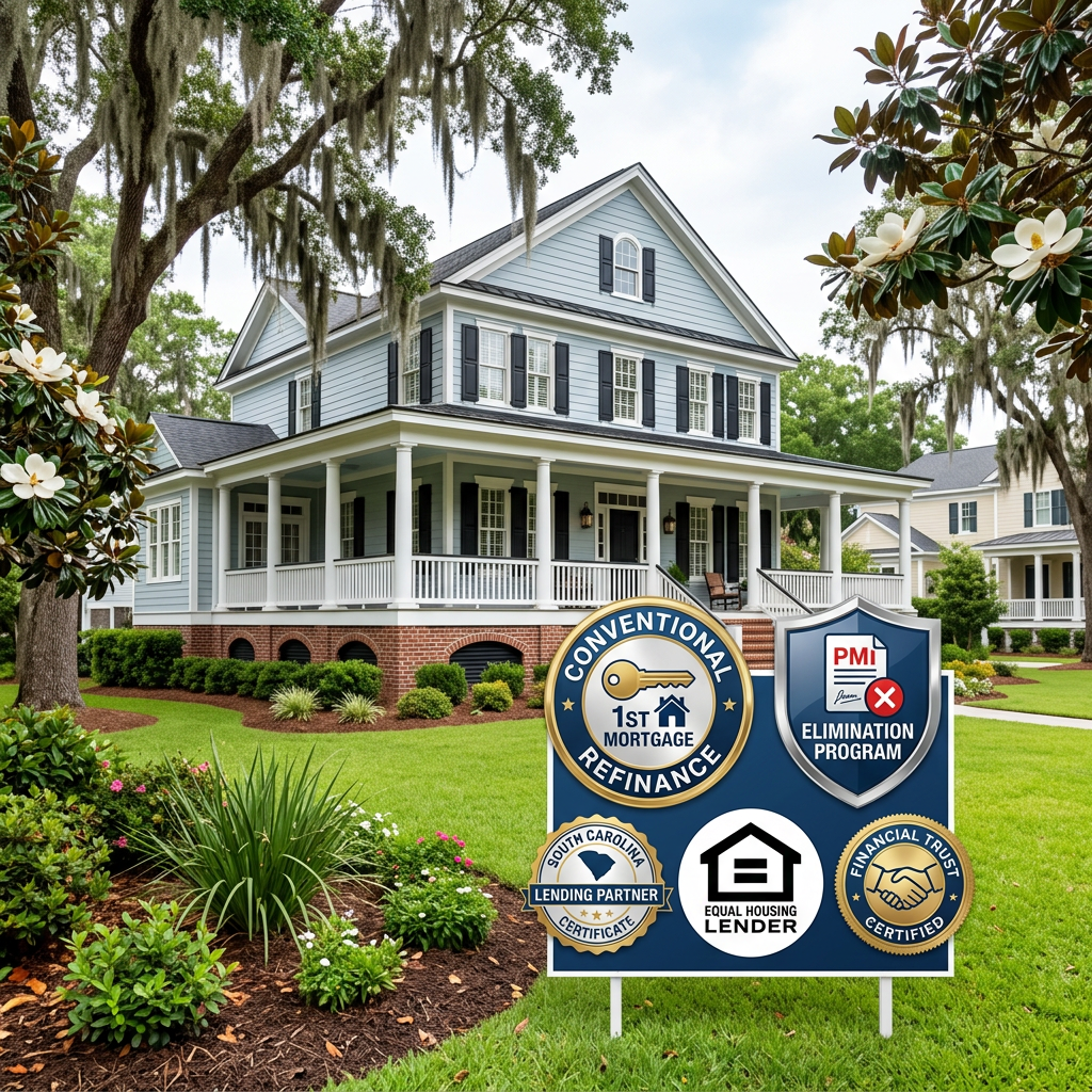 Eliminating PMI with a Licensed South Carolina Conventional 1st Mortgage Refinance