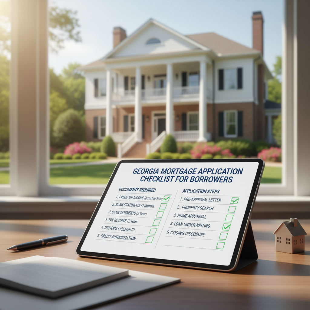 Georgia Mortgage Application Checklist for Prime Borrowers