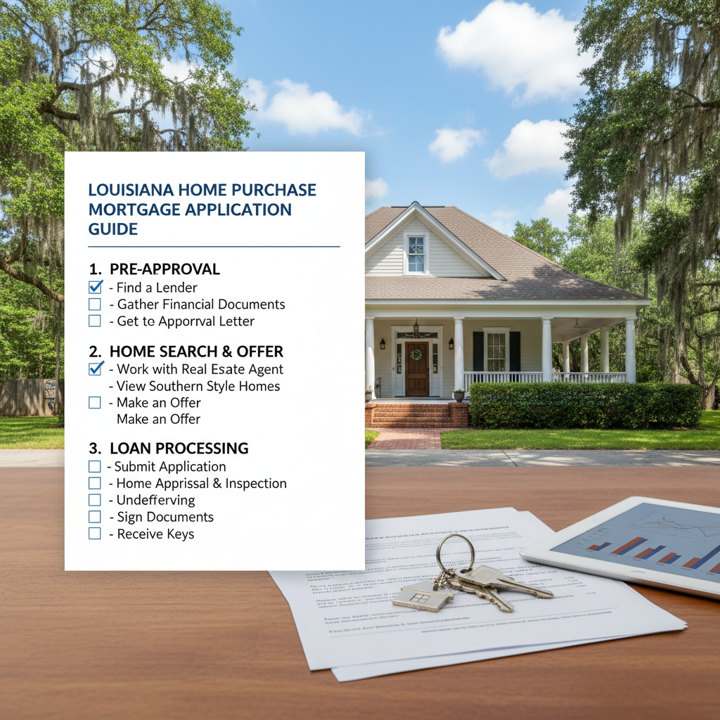 Step-by-step Louisiana home purchase mortgage application guide
