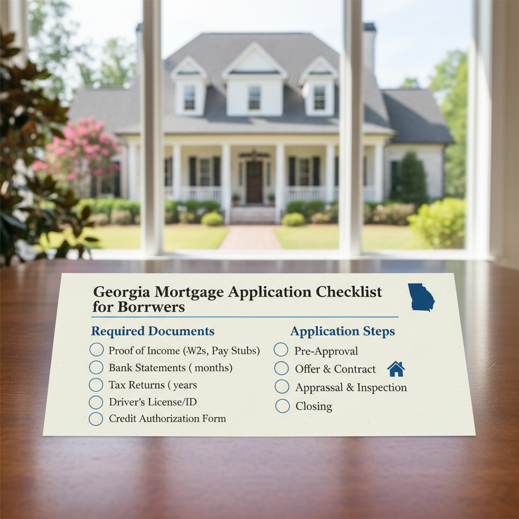 Georgia Mortgage Application Checklist for Credit-Qualified Borrowers