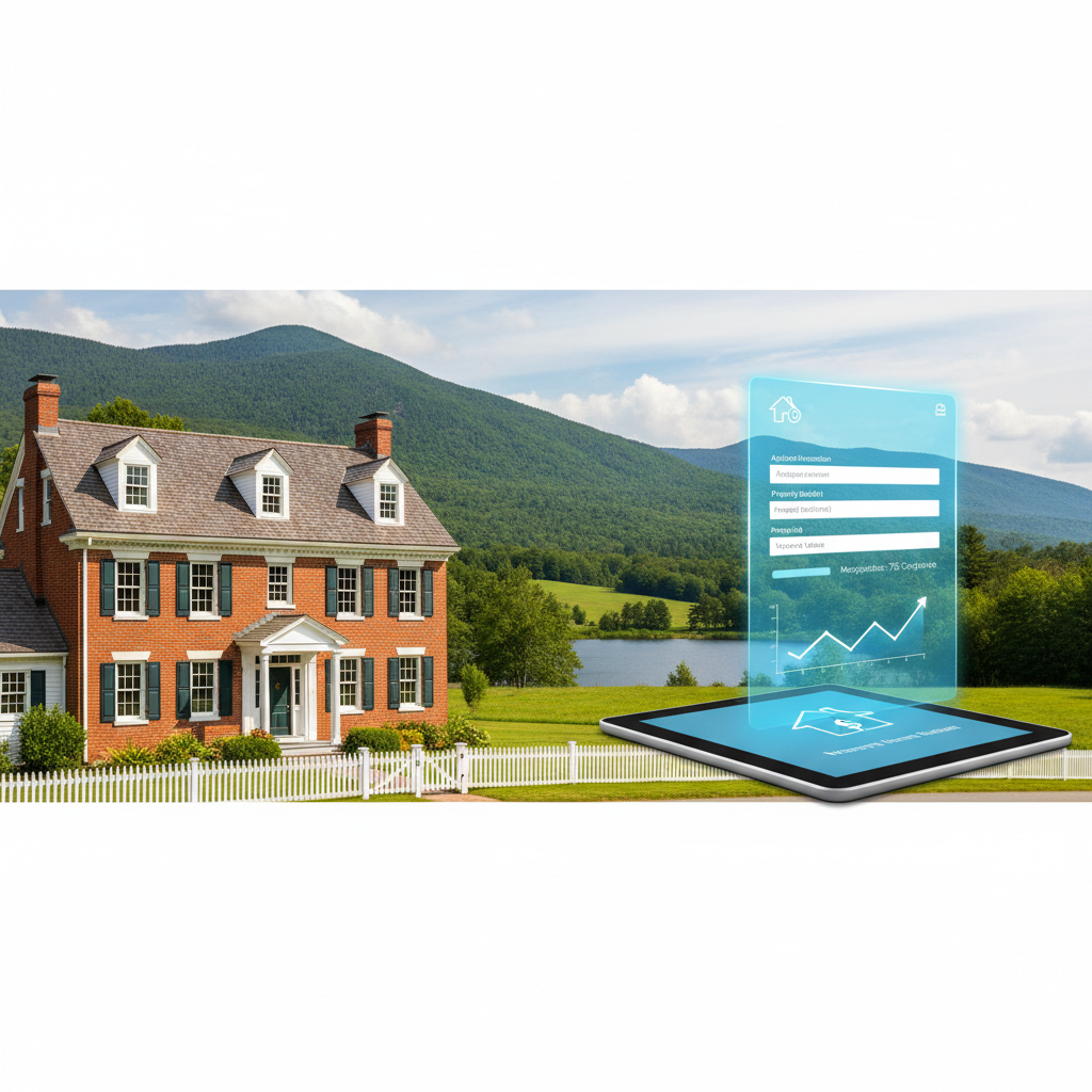 Online mortgage application for Vermont home purchases