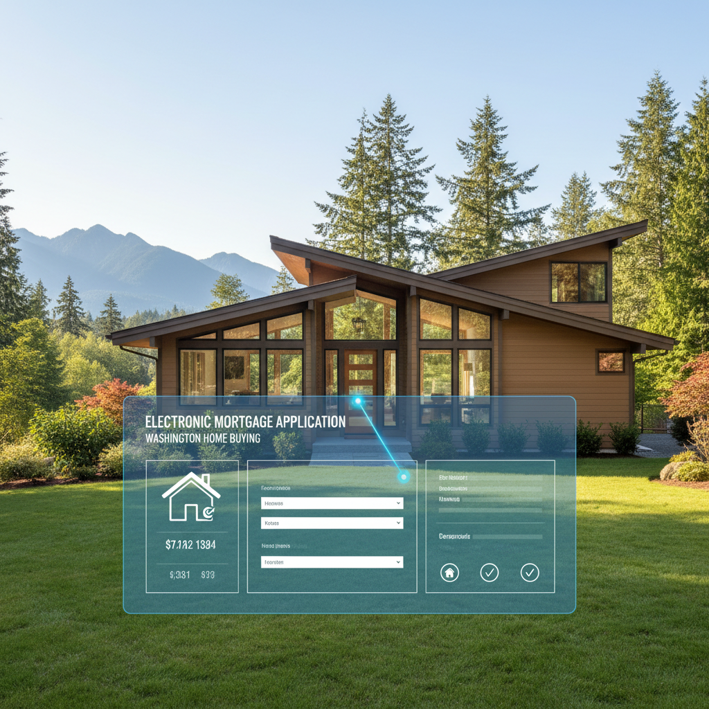 Electronic mortgage application for Washington home buying