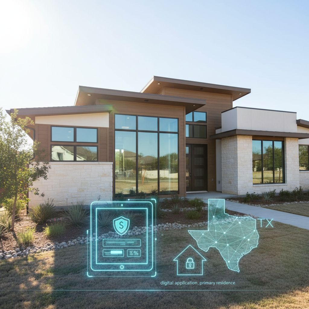 Digital mortgage application for Texas primary homes