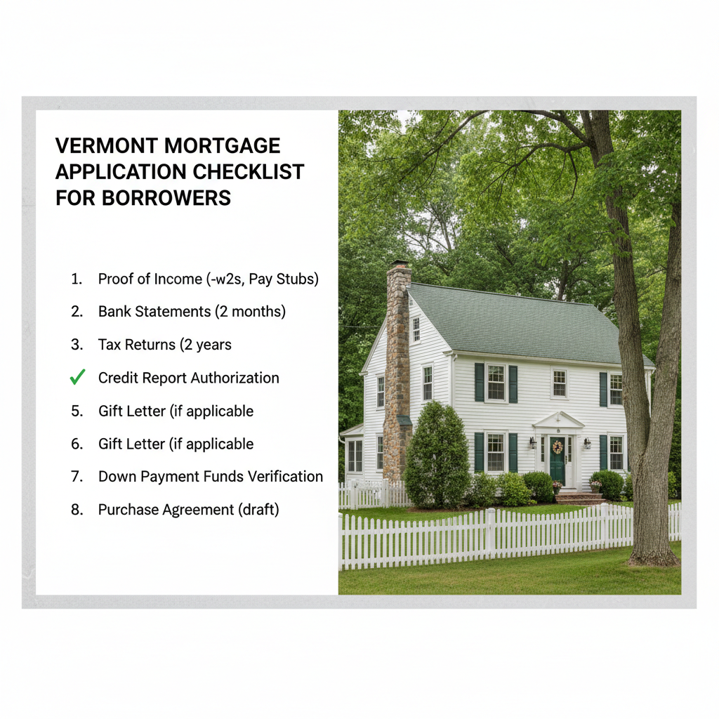Vermont Mortgage Application Checklist for Sophisticated Borrowers