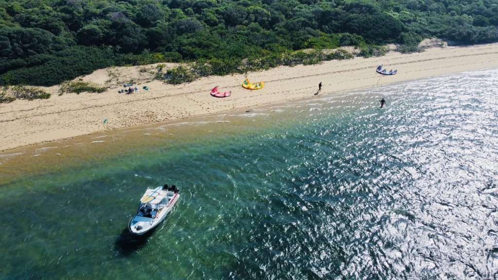 My powerboat at the kitesurf point, Mozambique