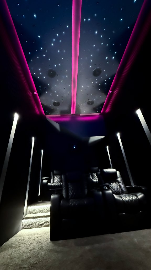 Pink LED seating view