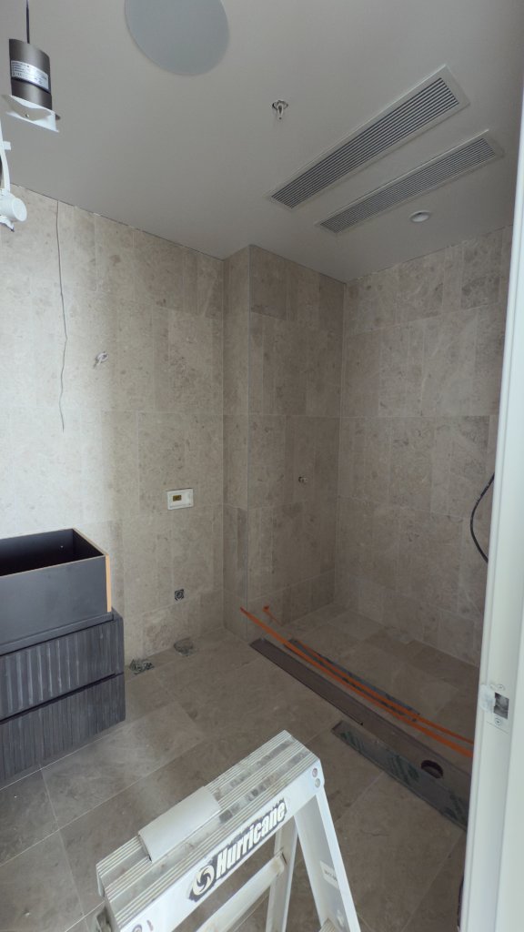 Bathroom — In-Ceiling Speaker & Tiling