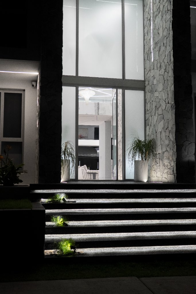 Entry steps at night