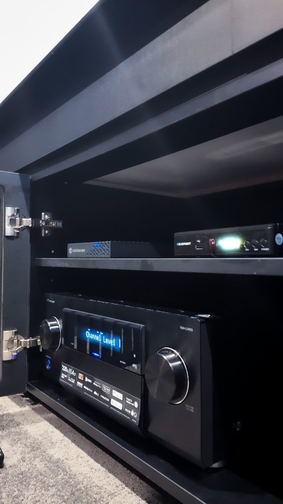 AV rack — Kaleidescape & Pioneer