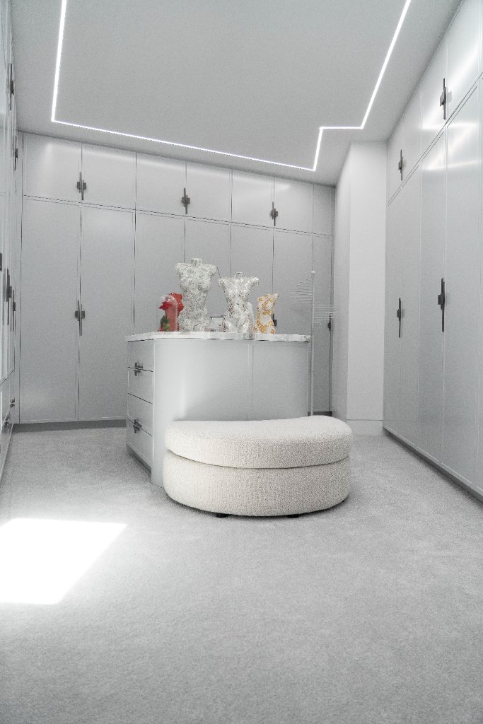 Walk-in wardrobe overview