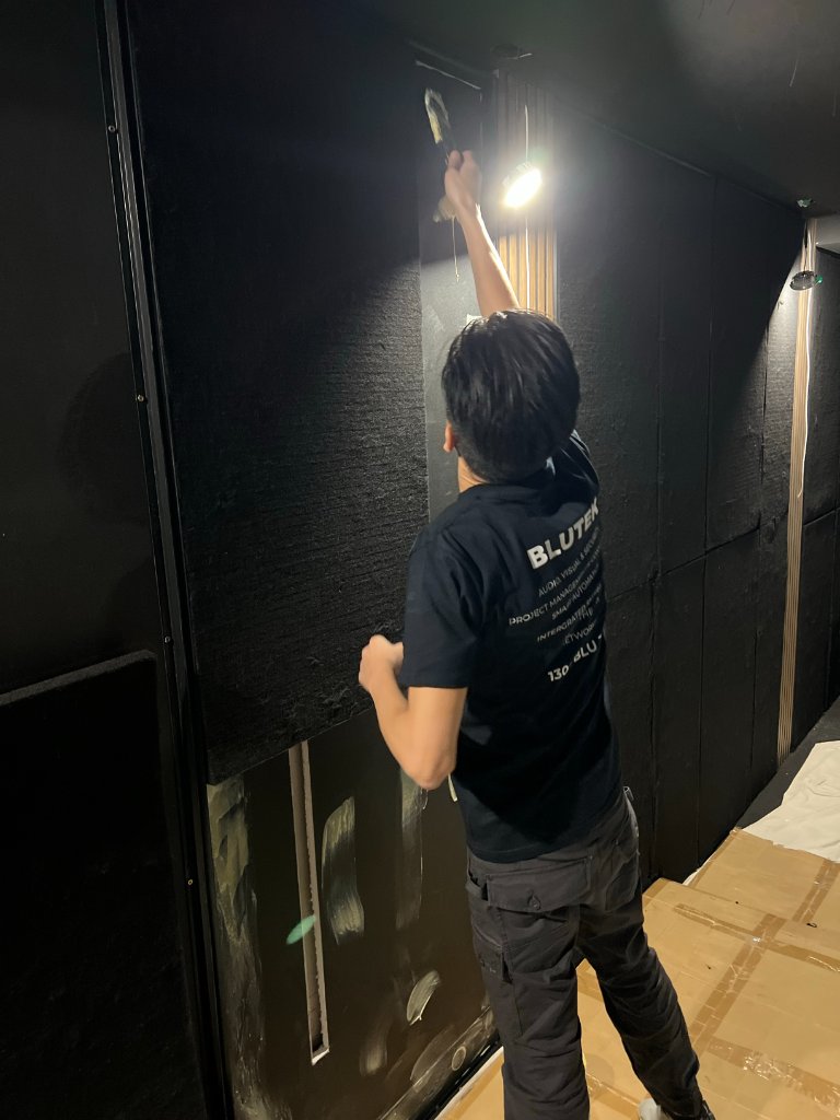 Construction — Ceiling Fibre Install Detail