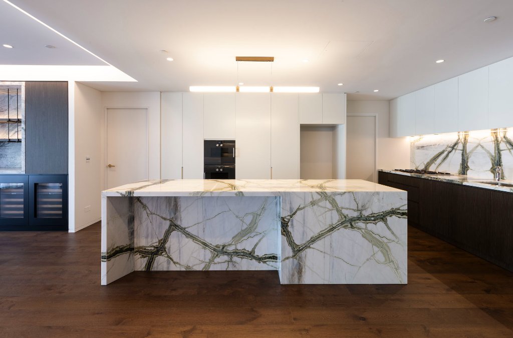 Kitchen marble island