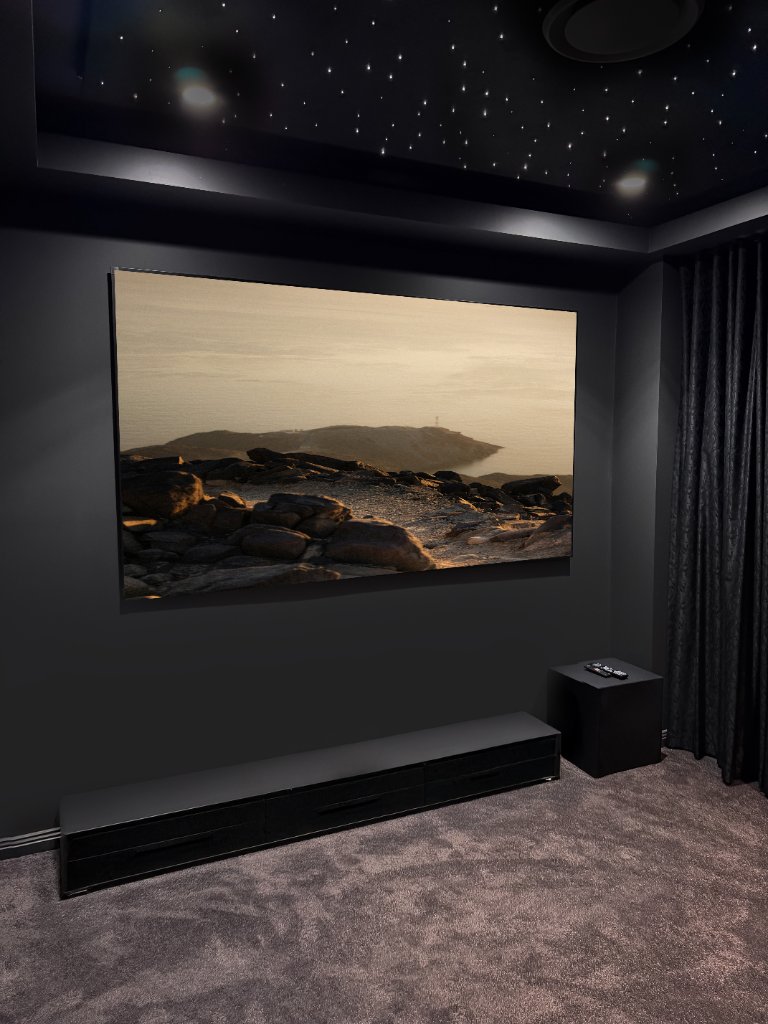 110 inch screen with star ceiling