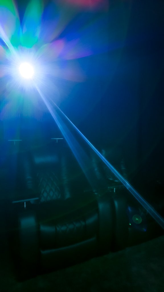 Blue projector haze