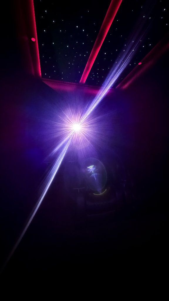 Pink LED & speakers ceiling