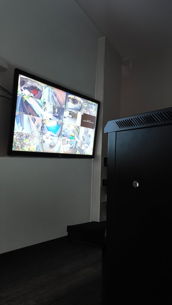 Surveillance Monitor & AV Rack