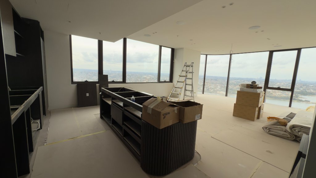 Kitchen Island Frame & City Views