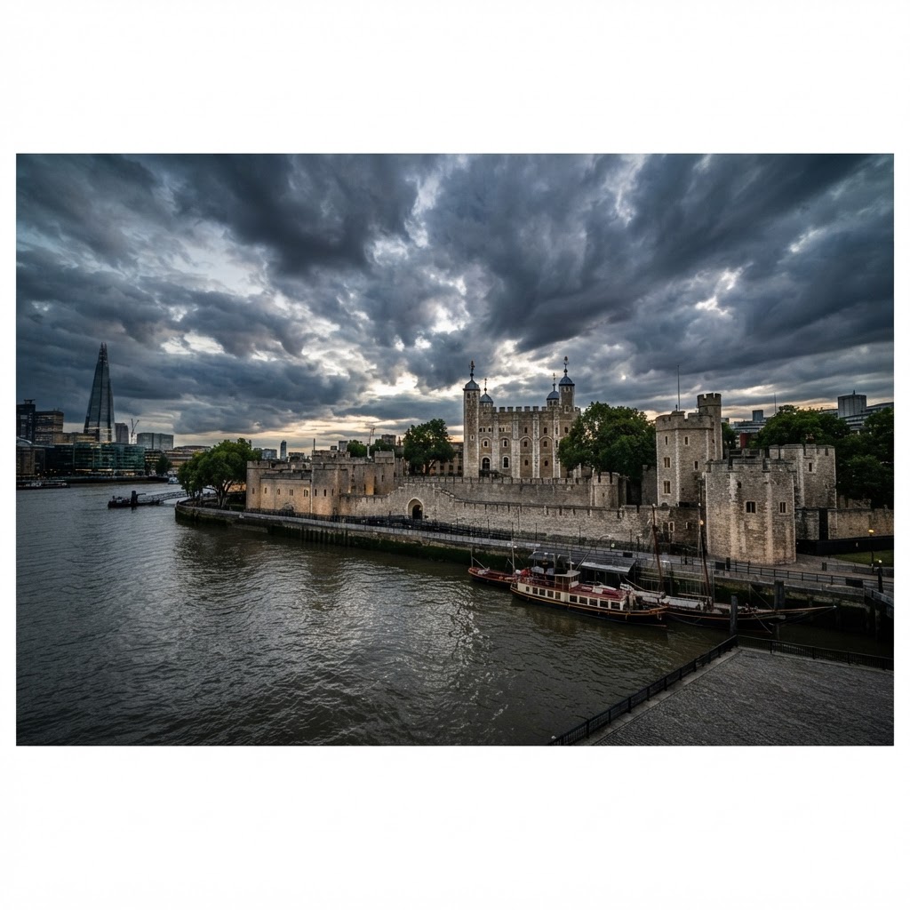 Tower of London beside the River Thames, a UK World Heritage Site