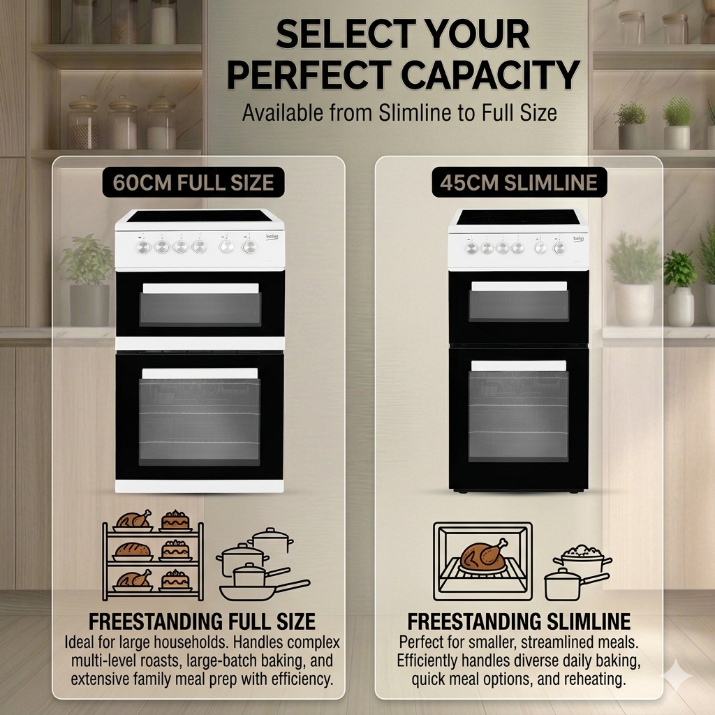 White Electric Cooker Available in 50cm & 60cm Widths