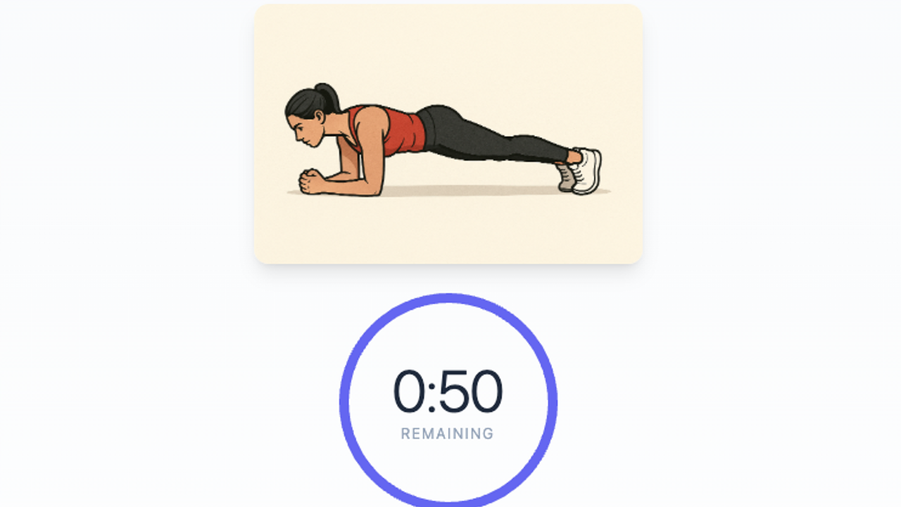 Plank Trainer template preview