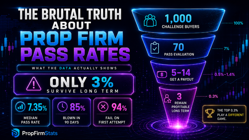 Prop Firm Pass Rates Infographic