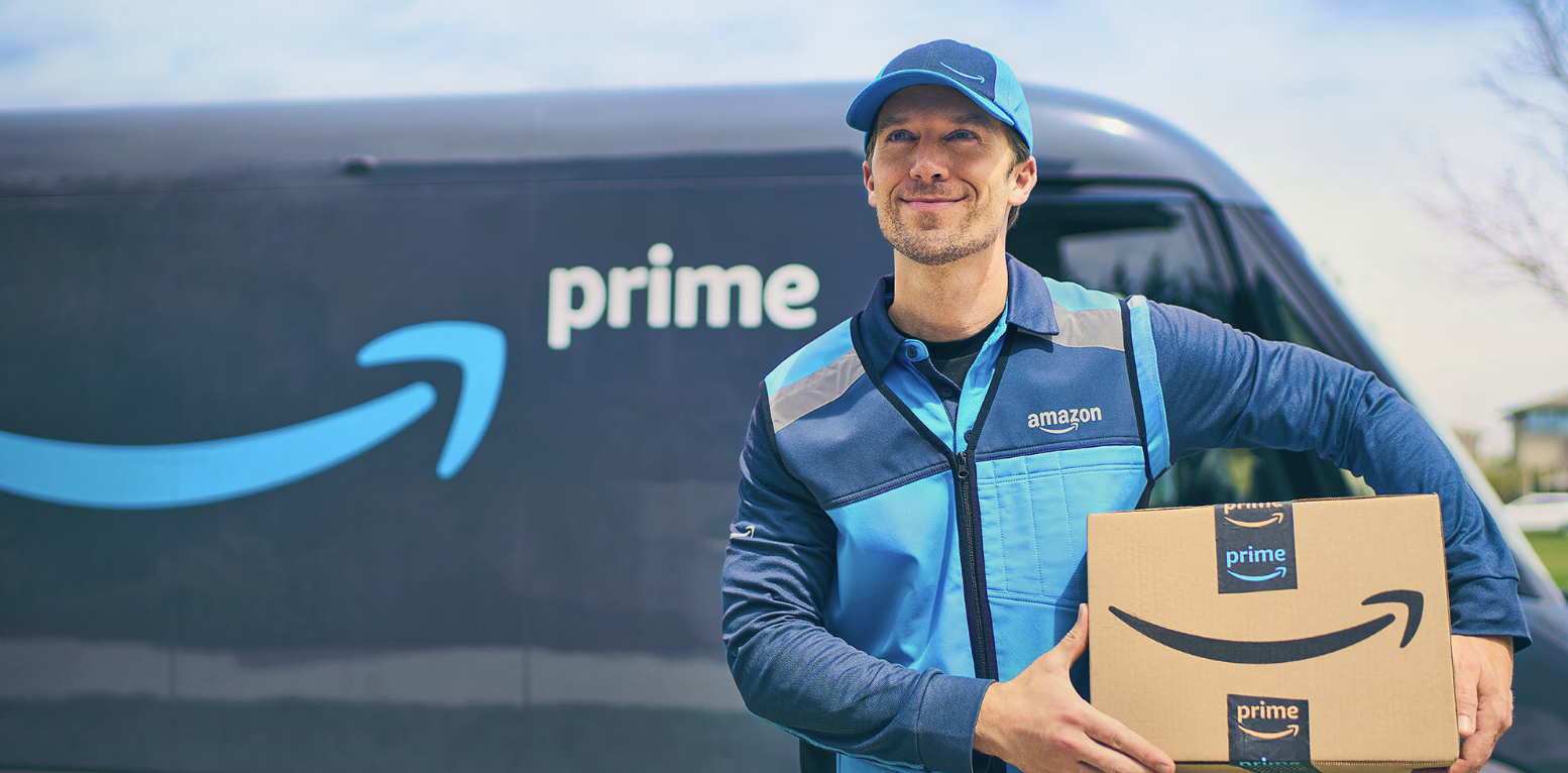 Amazon delivery driver with Prime van