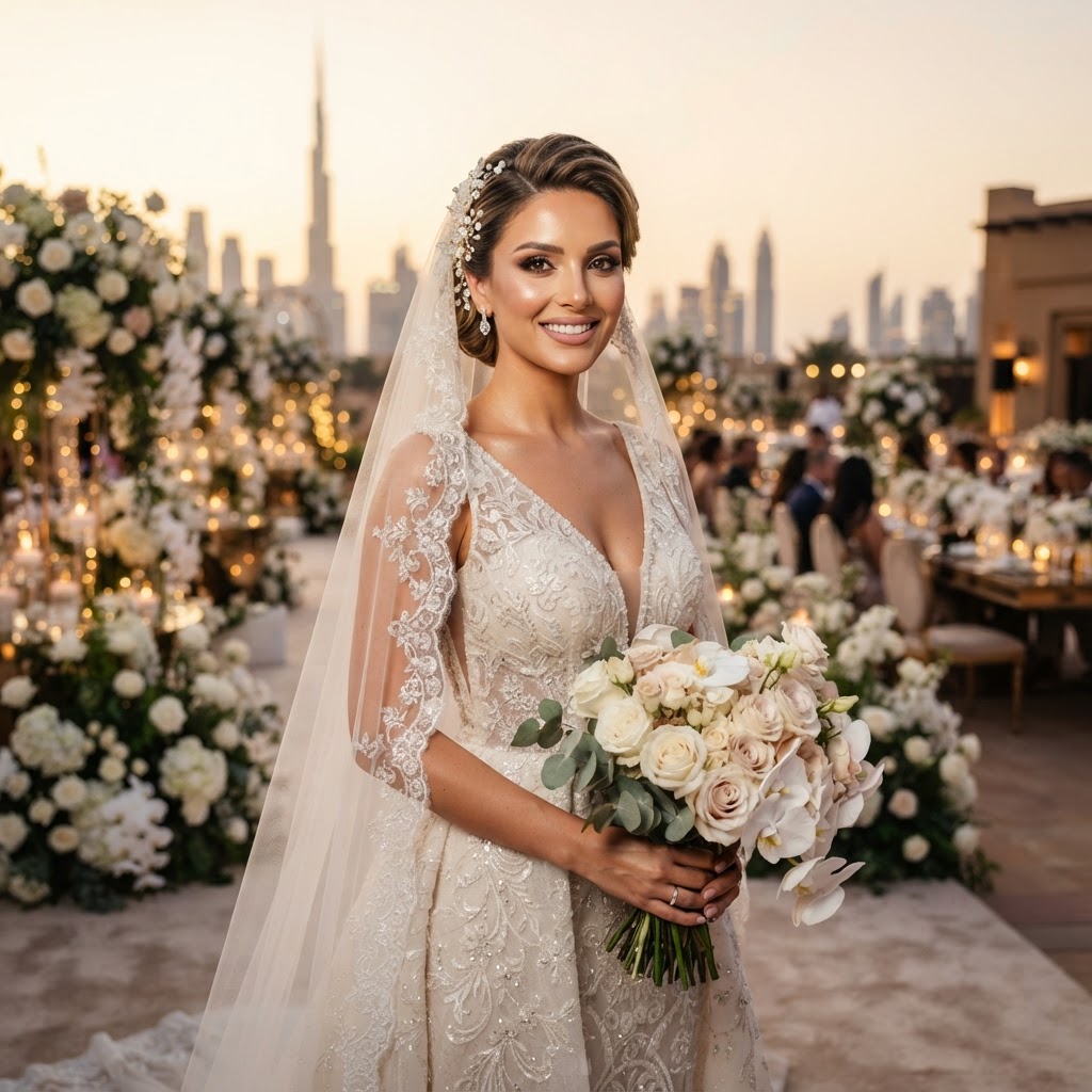 Wedding Day Package — Bridal Hair & Makeup Dubai at home in Dubai
