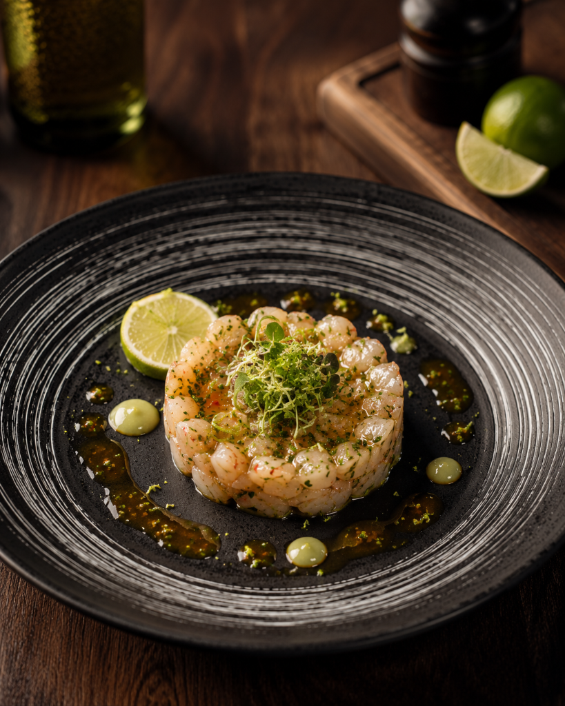Tartare de Gambas au Citron Vert et Jägermeister