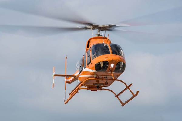 Bell 407 in flight
