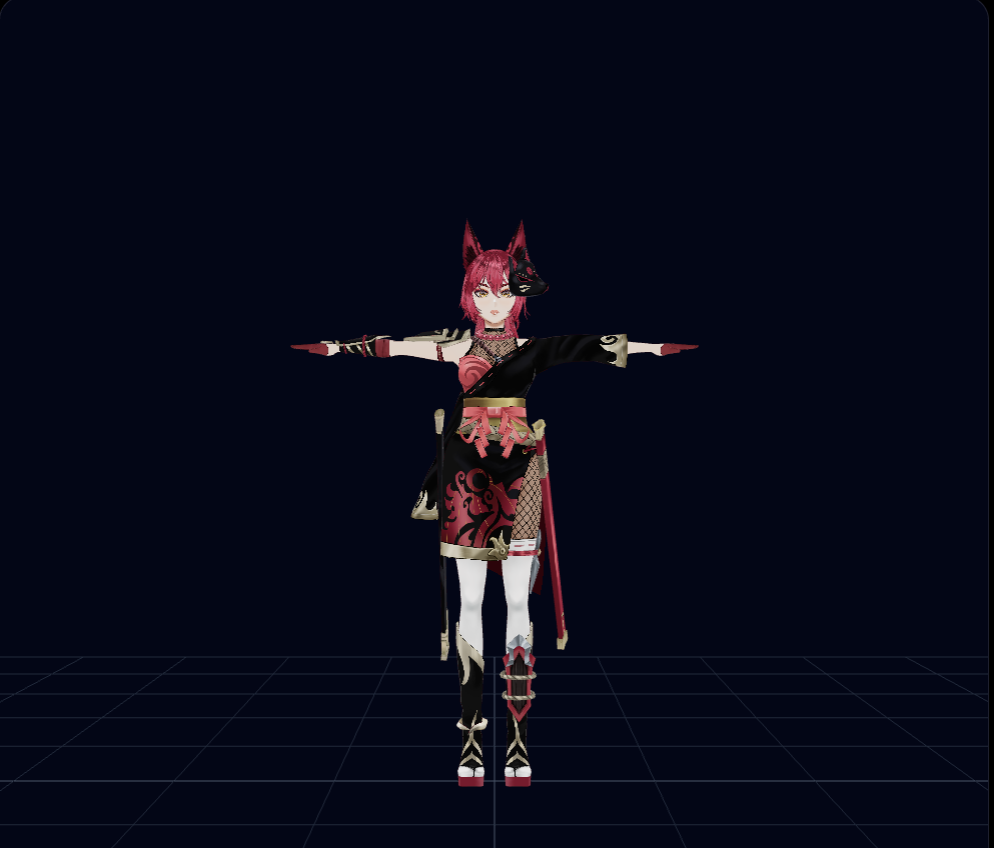 3D character avatar on a dark grid in the Canvas studio