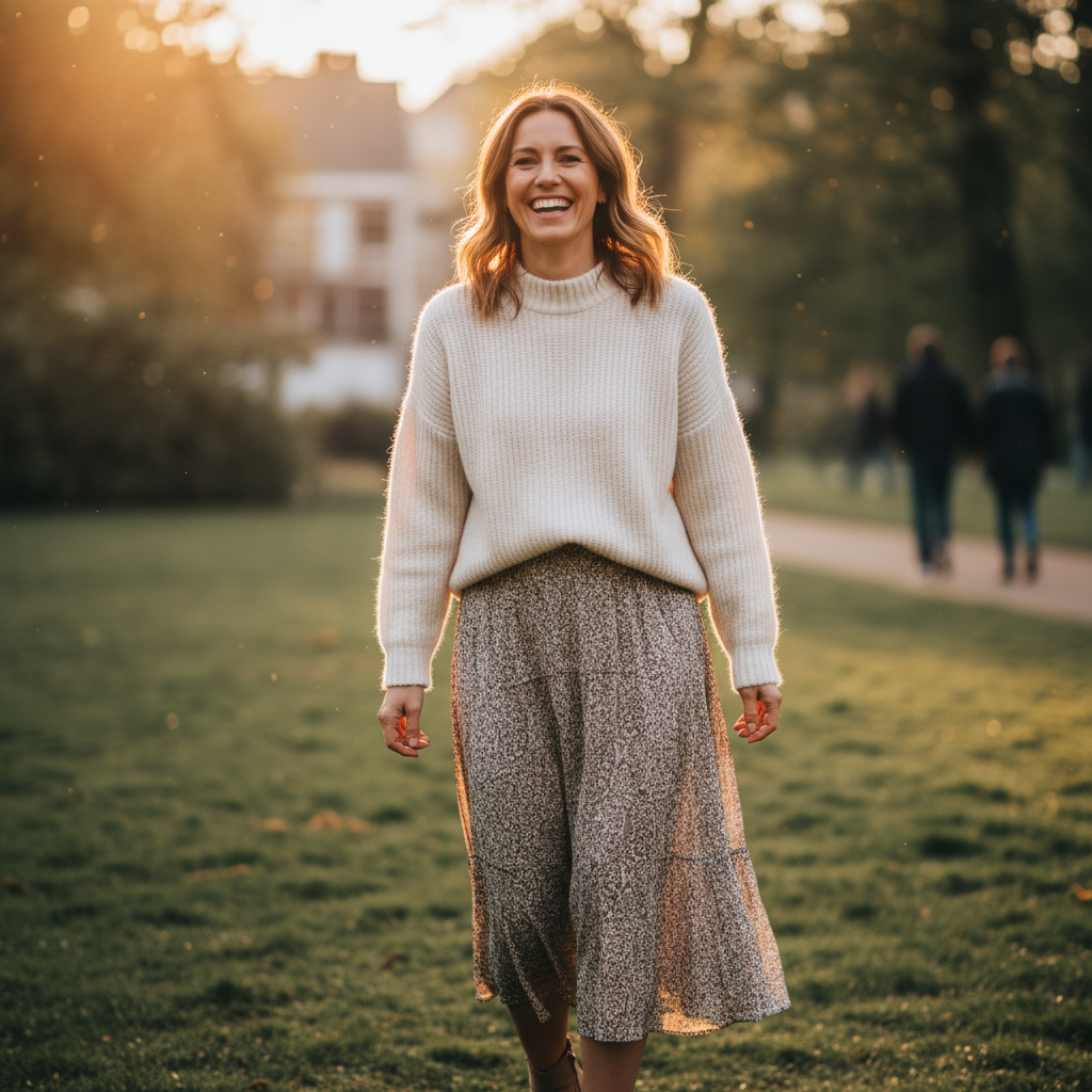 Smiling person outdoors