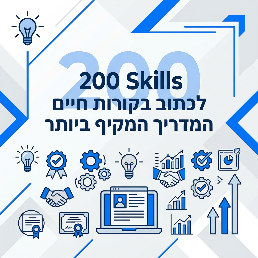 200 Skills לכתוב בקורות חיים באנגלית – המדריך המקיף ביותר