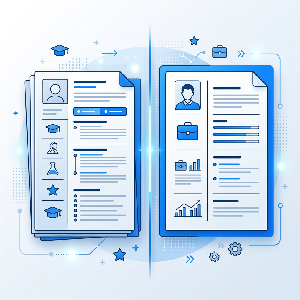 הבדל בין cv resume​