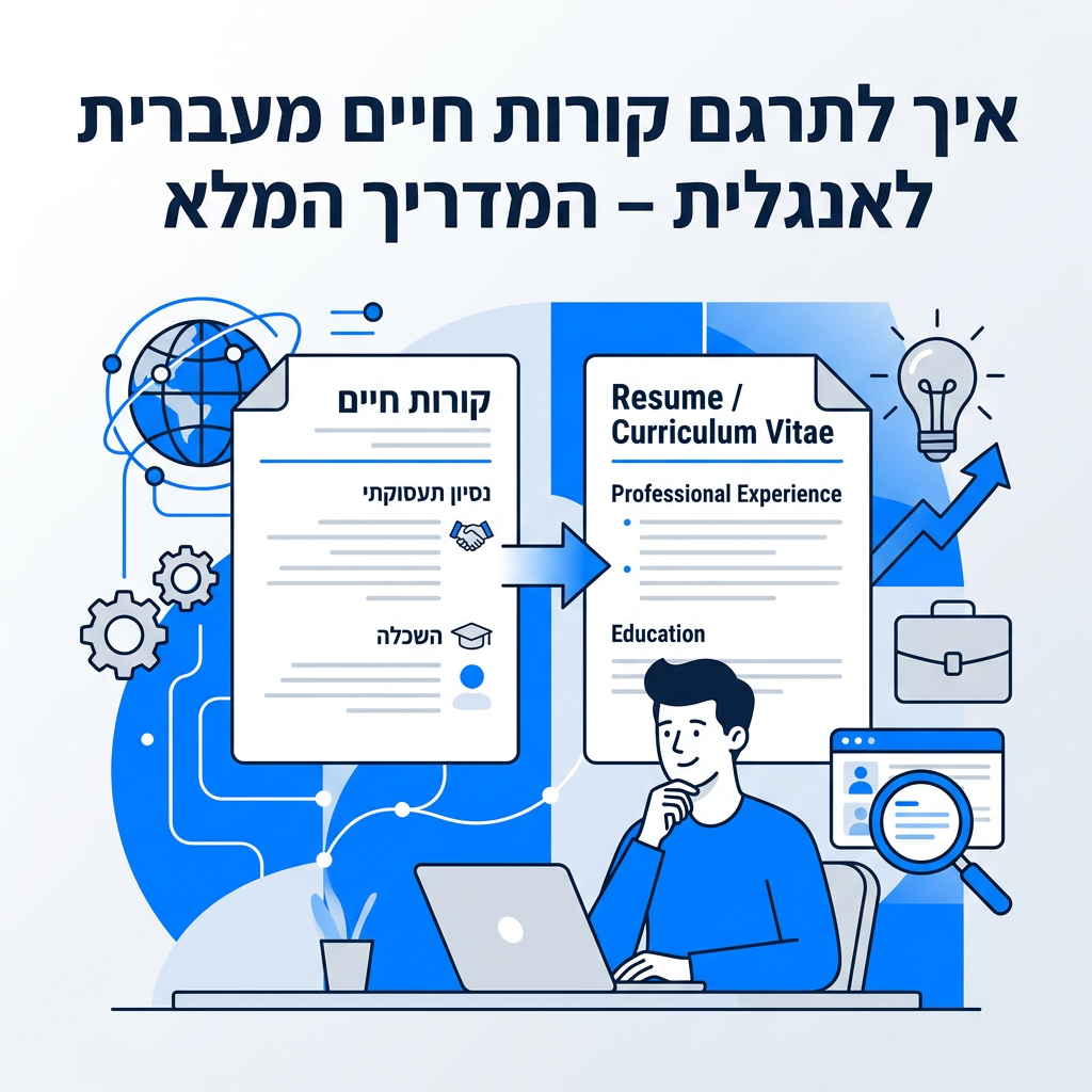 איך לתרגם קורות חיים מעברית לאנגלית