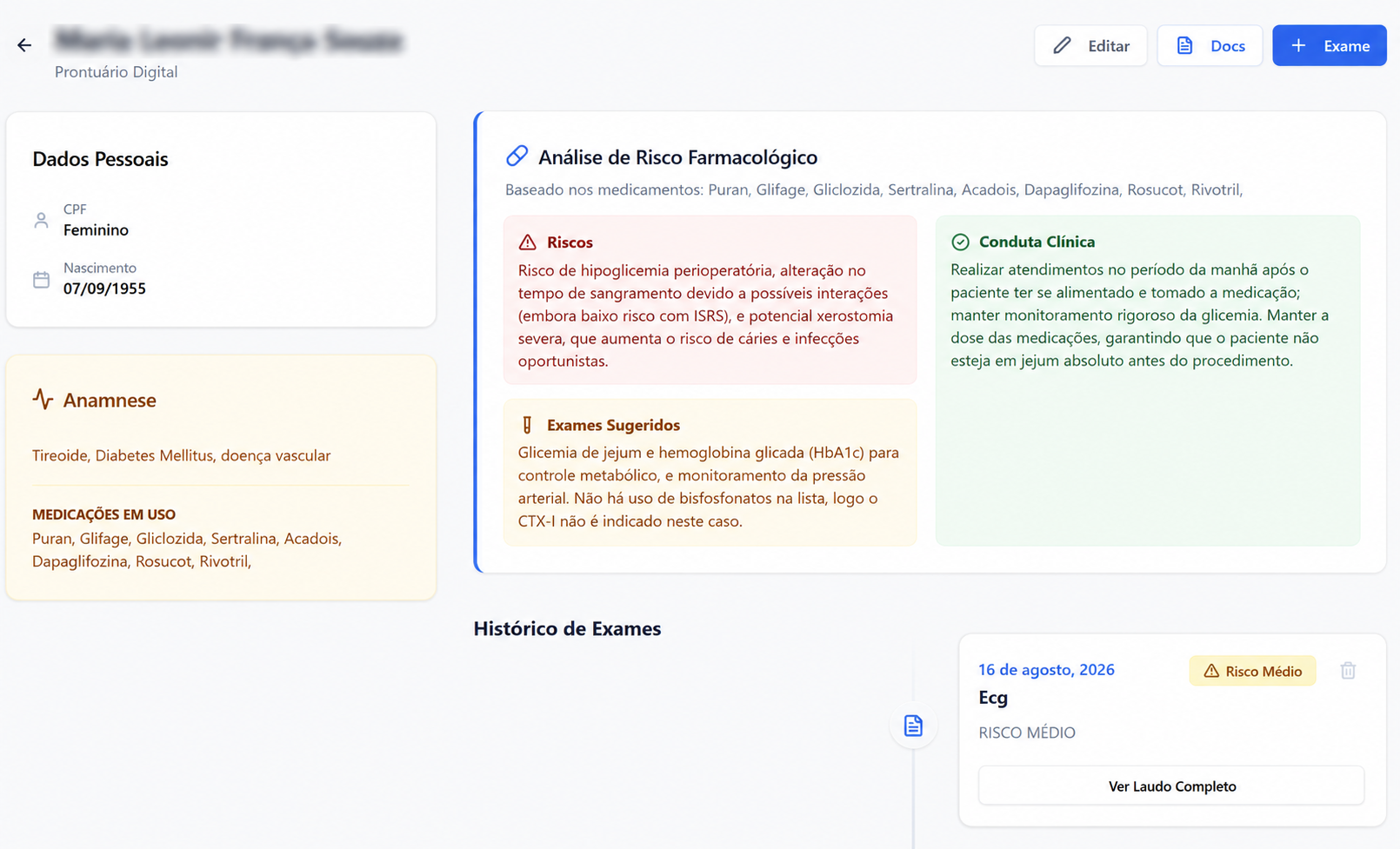 OdontoSafe - Prontuário do Paciente