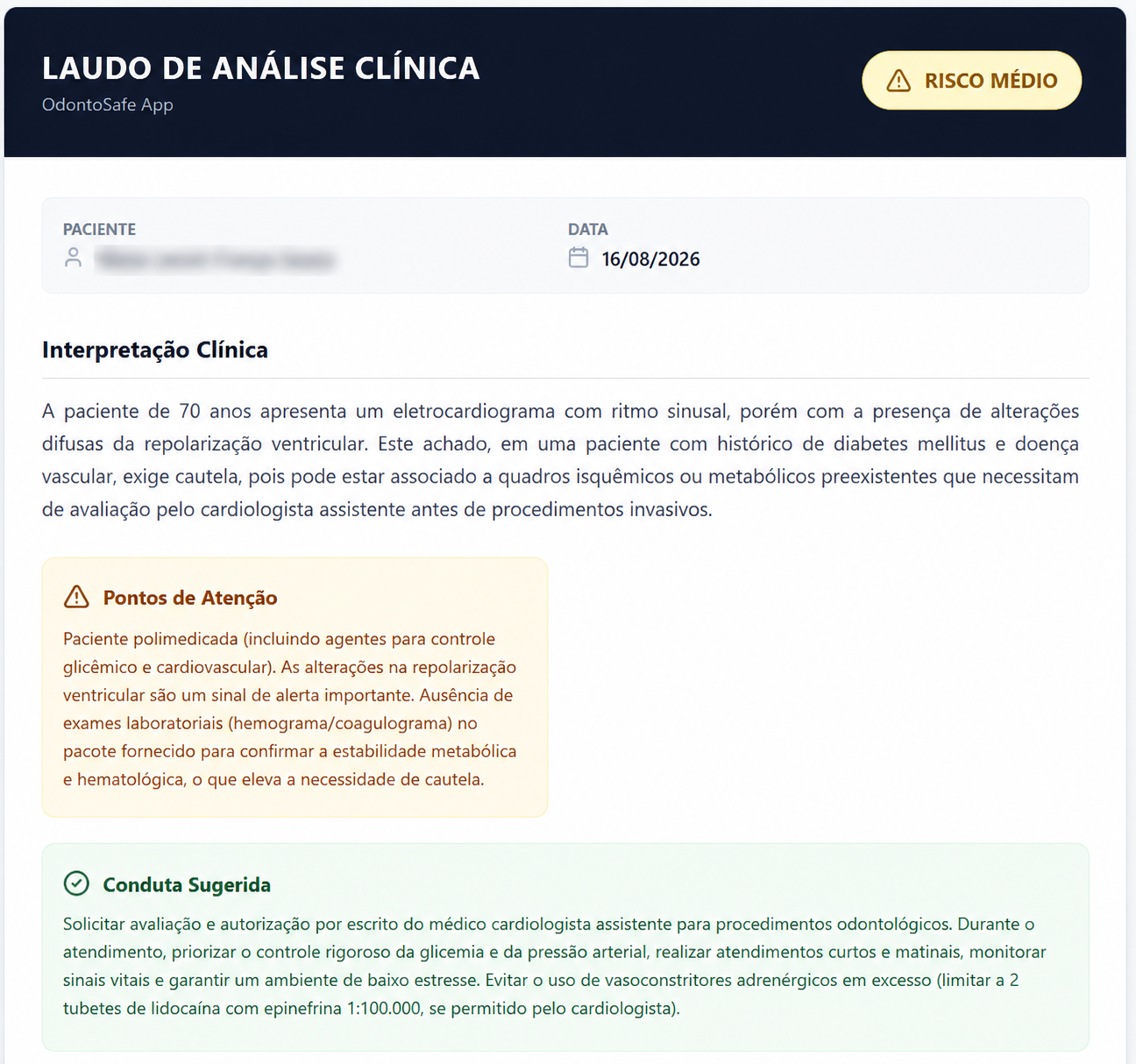 OdontoSafe - Laudo