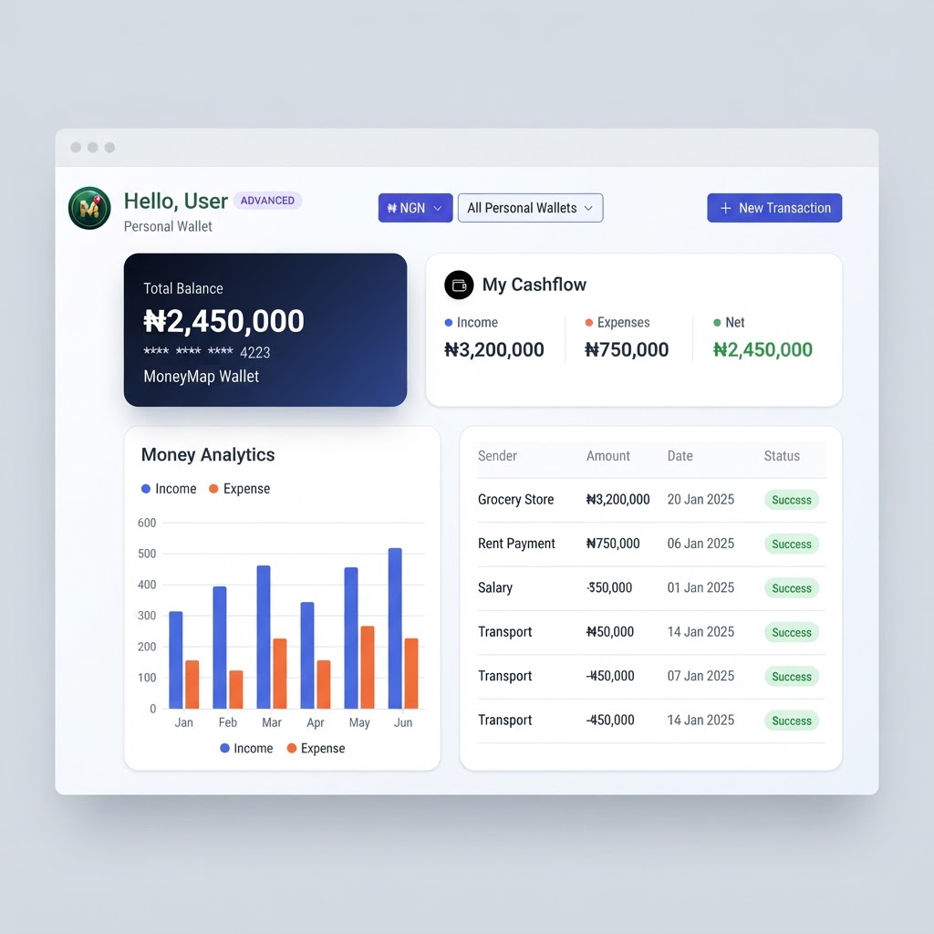 MoneyMap Personal Wallet