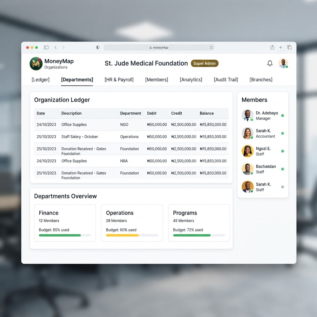 MoneyMap Organizations