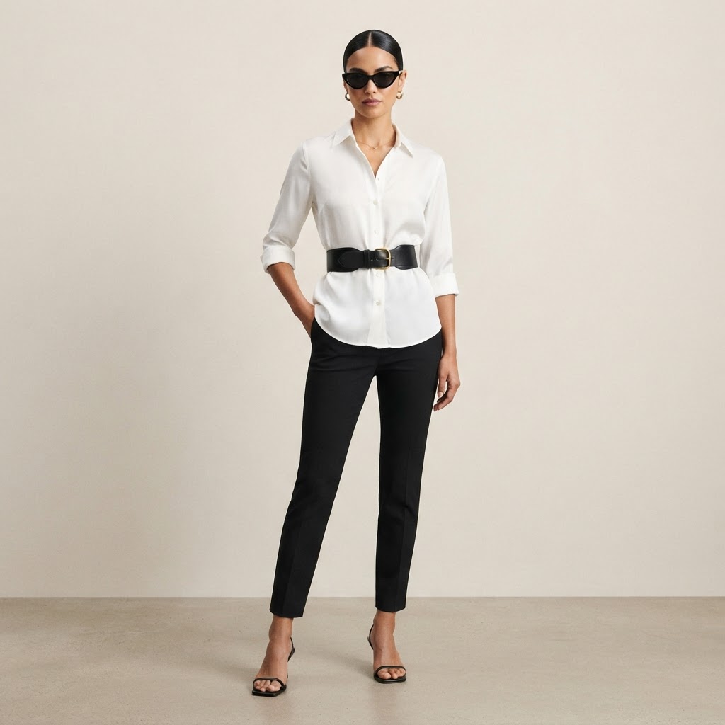 Inverted Triangle White Shirt Guide