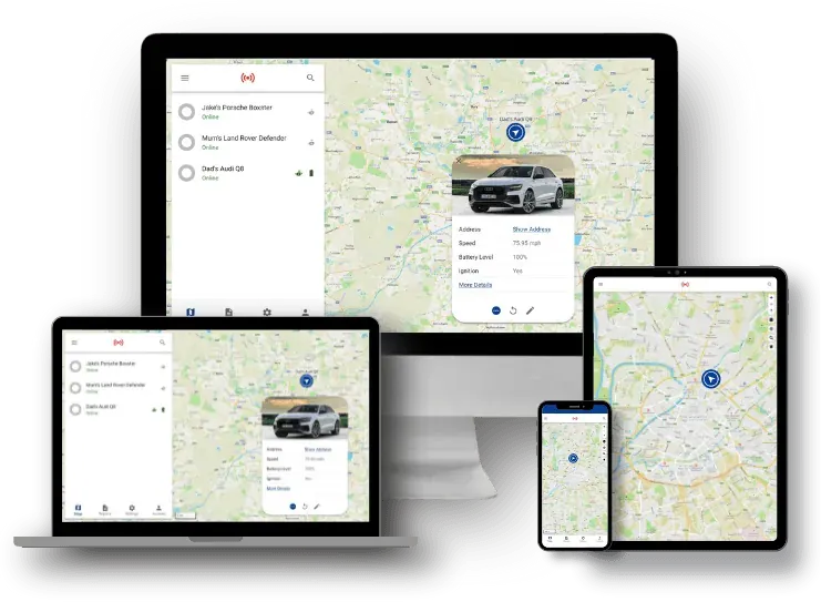 GPS Assist multi-device fleet management dashboard