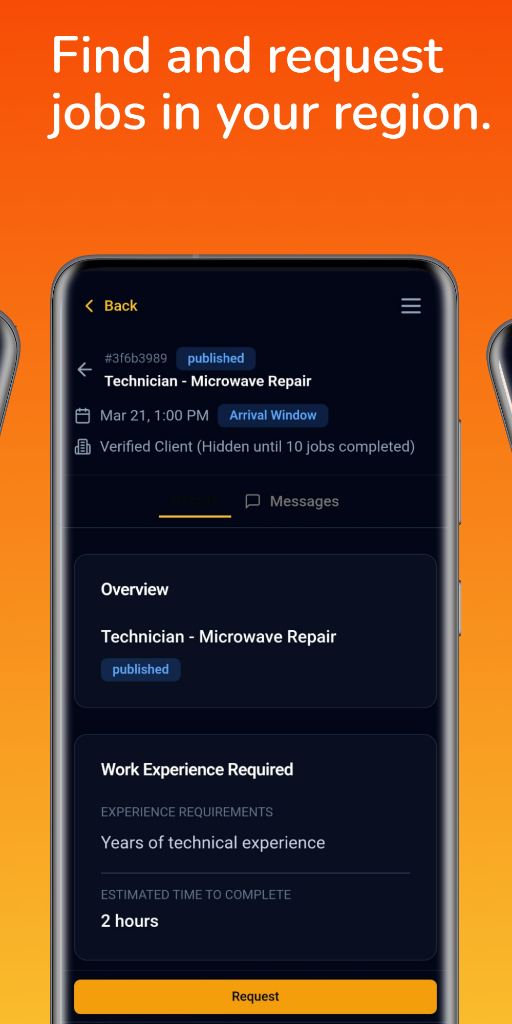 Find and request jobs in your region.
