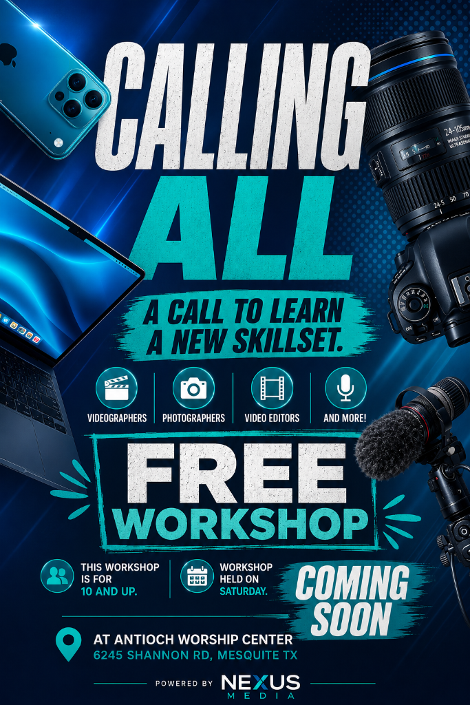 Calling All Videographers & Video Editors - Faith-Based Content Workshop