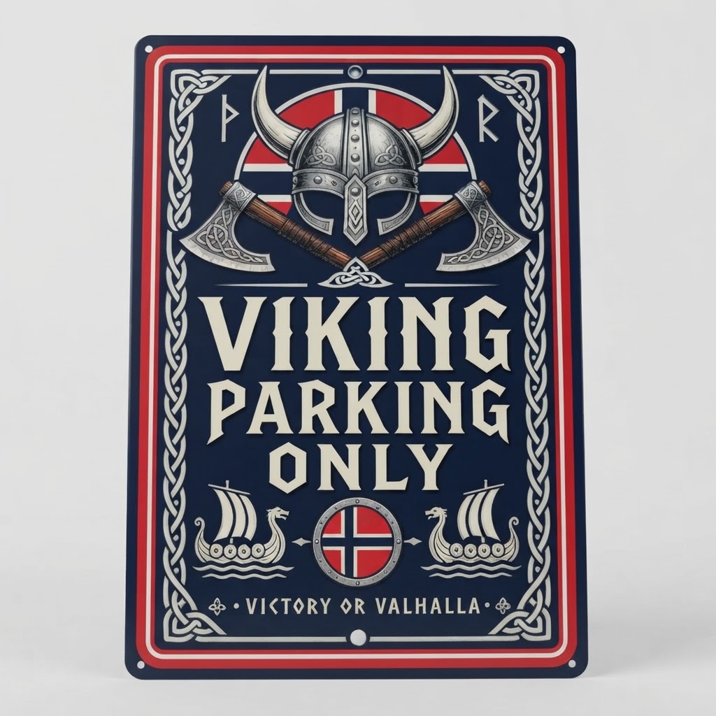 Viking Parking Only Sign