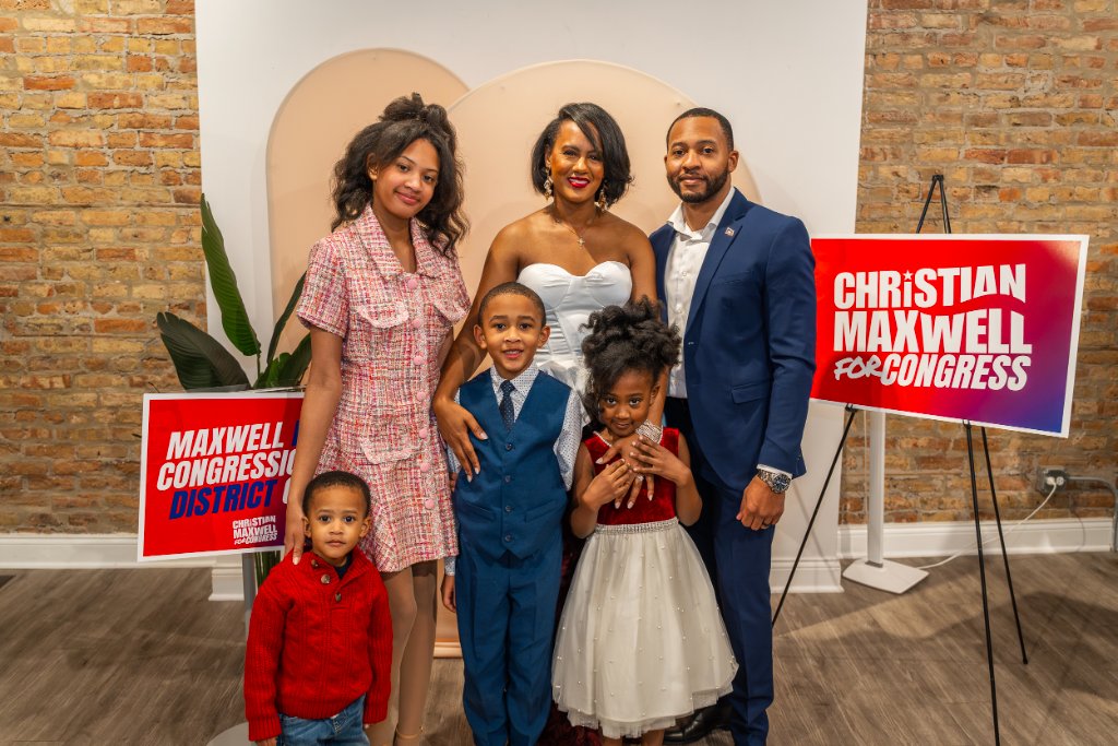 Christian Maxwell with her family