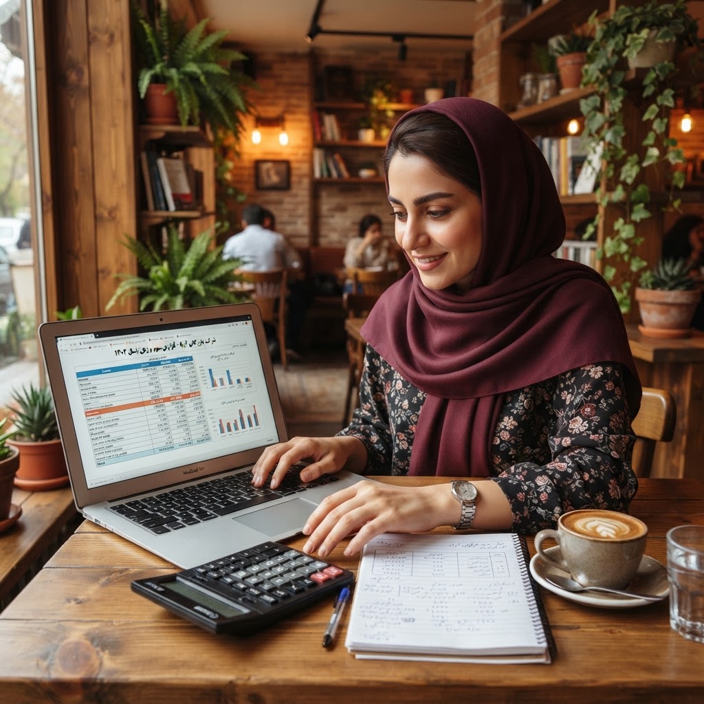 حسابداری کافه — گزارش سود و زیان با مورچه
