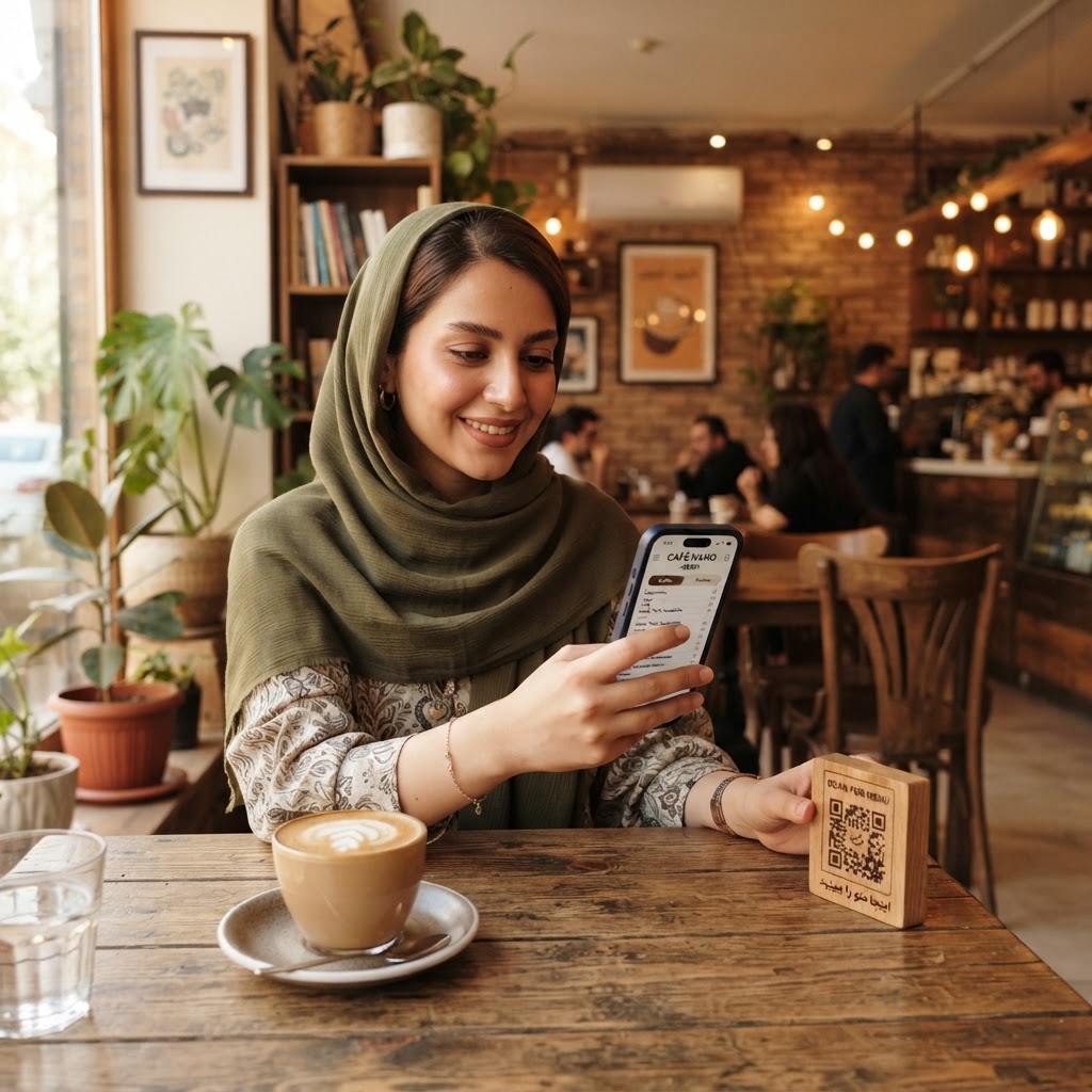 منوساز دیجیتال مورچه — ساخت منوی QR برای کافه
