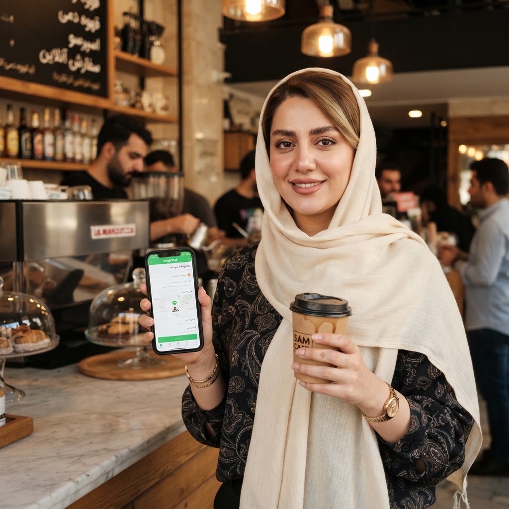 سفارش آنلاین کافه — داخل سالن، بیرون‌بر و ارسال